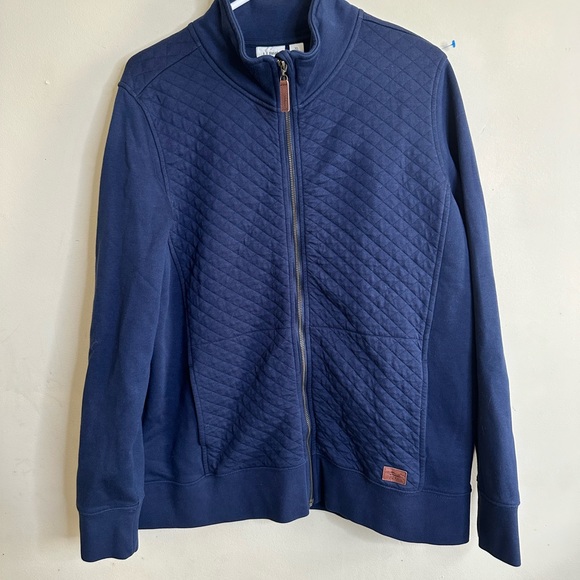 L.L. Bean Tops - L.L. Bean Women's Quilted Full-Zip Sweatshirt size XL